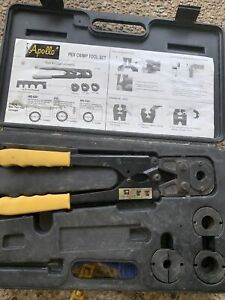 Apollo Multi-Head PEX Crimp Tool Kit Tubing Crimper 3/8&#034;, 1/2&#034;, 3/4&#034;, 1&#034;