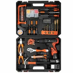 16.8V Tool Kit with Drill, 247 In-lb Torque, 0-1300RMP Variable Speed, 10MM