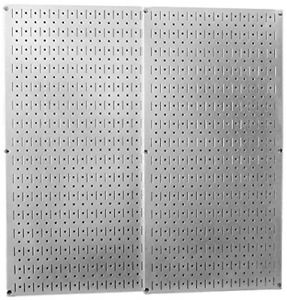 2 Pack Metal Wall Pegboard Peg Board Panel Organizer Shelf Display Tools Garage