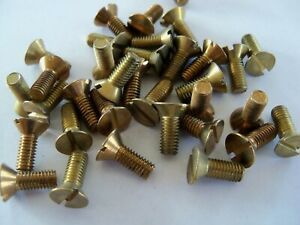 Brass Machine Screws - Slotted Flat Head - #10-32 x 1/2&#034; - Fine Thread Bolts
