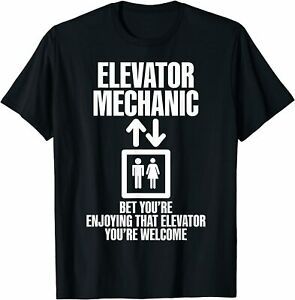 NEW LIMITED Elevator Mechanic Funny Enjoying Technician T-Shirt S-3XL