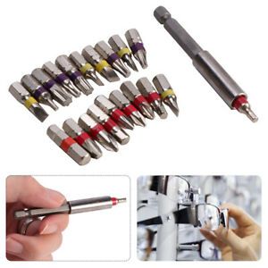 20pcs Torx Flat Hex PH Head Color Coded Combination S2 Steel Screwdriver Bit Set
