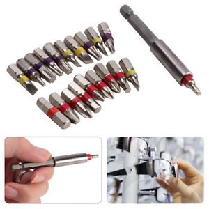 20pcs Torx Flat Hex PH Head Color Coded Combination S2 Steel Screwdriver Bit Set