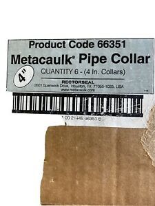METACAULK 66351 Firestop Pipe Collar,9&#034; H,4&#034; Pipe Size PK 6