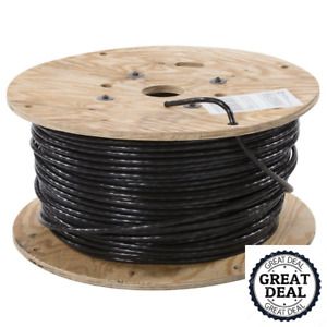 2 Black Stranded CU USE-2 Cable 1000 Ft Building Electrical Wires