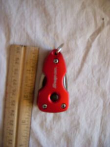 Snap-On Key Chain Multi Tool FOB Pocket Knife Screwdriver w/ Led Flashlight