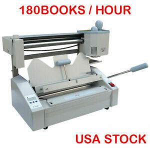 Wireless A4 Book Binding Machine Hot Melt Glue Book Paper Binder Puncher USA