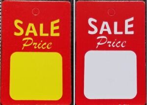 All Purpose Small Red White Yellow Sale Price Unstrung Coupon Merchandise Tags