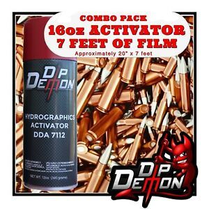 16oz hydrographic film / activator Bullets hydro dip dipping wizard