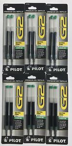 12X Pilot G2 Premium Gel Refills Green Pen Ink Extra Fine 0.5mm 77235 , BG25RGRN