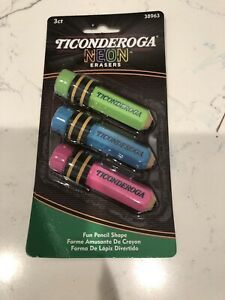 School Eraser Combination Multi-Pack Neon Colors Erasers (38963) Ticonderoga
