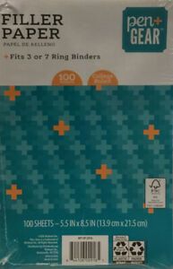 Pen + Gear Ruled Mini Filler Paper, 5.5” X 8.5,” 100 Sheets, College Ruled