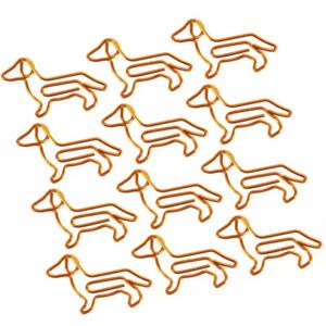 Customization Cartoon Bookmark Clip Gold Paper Clip Paper Clips Dachshund