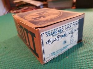 Standard Jack Chain #12 50’ Cadmium Plated Elliott Brand Made In The USA NOS 758