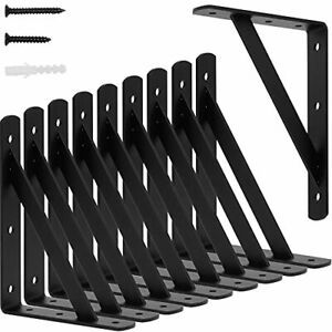 CONNOO Shelf Brackets 8 inch x 6 inch for Floating Shelf, Heavy Duty Wall ....