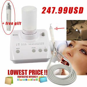 Dental Ultrasonic Piezo Scaler 2Bottles Compatible EMS +LED Handpiece