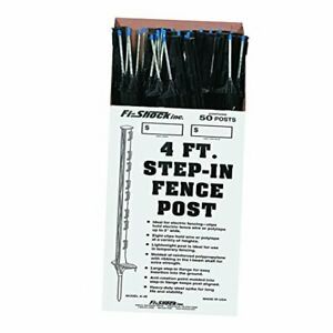 Fi-Shock Step-In Fence Post (50 Pack), 4&#039; 50 Black Posts