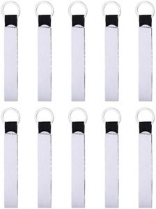 10pcs Neoprene Sublimation Wristlet Keychain, Women&#039;s Strap Key Chain Lanyard Wr