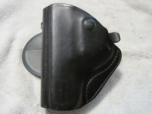 Bianchi Trigger Guard Lock Black Leather Holster Model 83/Left Hand