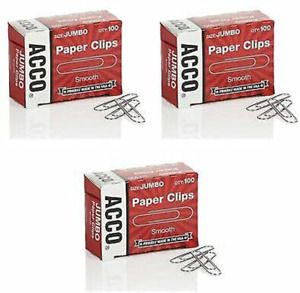 ACC72580 - ACCO Economy Jumbo Paper Clips, Smooth Finish, Jumbo Size 1-7/8