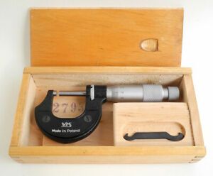 Vintage Micrometer VIS 0-25mm 0.01mm Precision measuring tool Poland 1990&#039;s