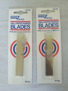 2 Pack 10 Blades NEW! HYDE 3 1/4&#034; WALLPAPER SHAVER BLADES #33150