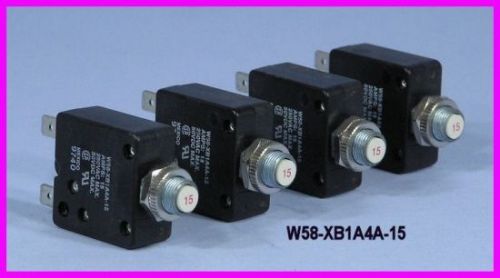 ** 4 potter+brumfield w58-xb1a4a-15 thermal circuit breakers 15a w58xb1a4a15 new for sale