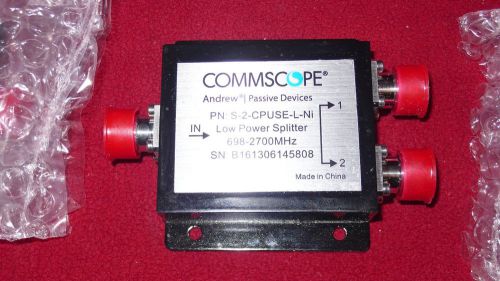 Commscope andrew s-2-cpuse-l-ni low power 2-way splitter 698-2500 mhz for sale