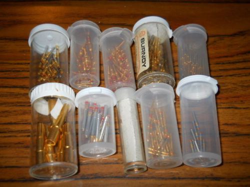 235 Asst. Gold Plated Aerospace &amp; MIL Spec Contacts, Pins &amp; Sockets, NEW Parts!