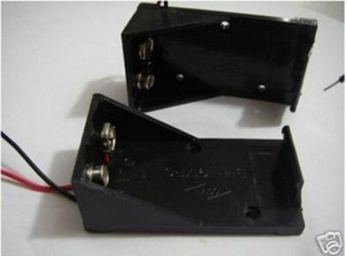 2pcs effect pedal 9 volt 9v dc battery holder case base w/19cm pre-wire lead bh for sale