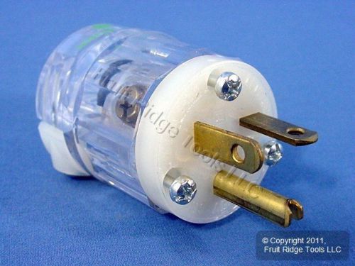 Leviton lighted hospital grade transparent plug 5-20p 5-20 20a 125v 8315-plc for sale