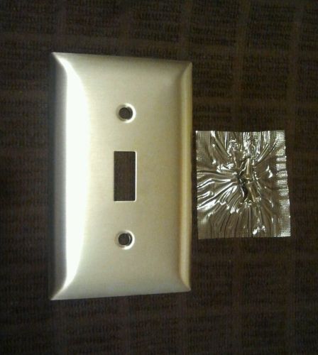 New hubbell stainless steel switch plate cover single gang one metal toggle for sale