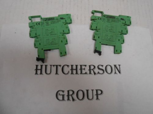 Phoenix contact din rail relay sockets , lot of 2 , plc-bsc-120uc/1/sen , used for sale