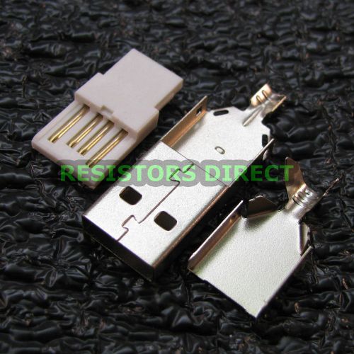10x usb type a solder male connector jack plug replacement repair cable diy for sale