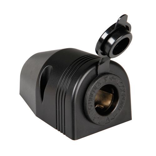 Black 12/24 volt surface mount waterproof socket for sale