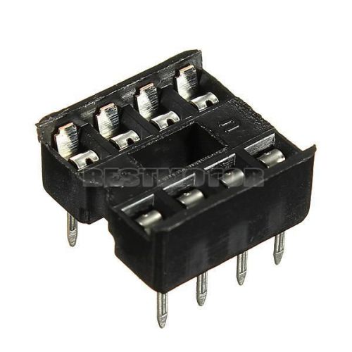 100 Pcs 8 pin 2.54mm DIP IC Socket Adaptor Solder Type Socket Integrated Circuit