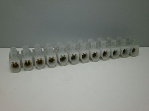 (4) flexible 12-position wire connector barrier terminal strip block dual row 8&#034; for sale