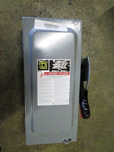 Square d hu361 30 amp 600 vac non fused heavy duty safety switch nice used for sale