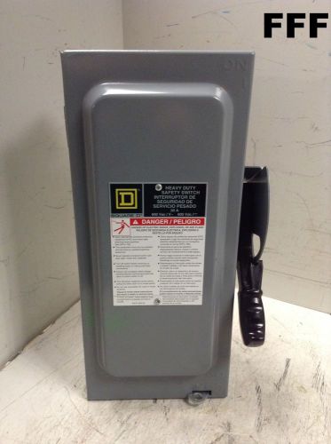 Square d fusible heavy duty indoor safety switch cat no h361n 600vac 30a for sale