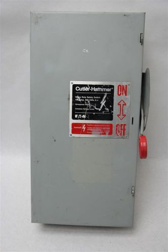 Eaton Cutler-Hammer DH363NGK Heavy Duty Safety Switch 100A 600V, Fusetron Fuses