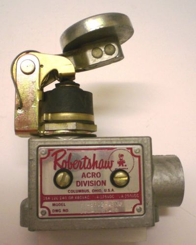 Button limit switch &#034;robert shaw&#034; #sf-8rd2-2pn4, 15amps @ 480v ac, made in  usa for sale