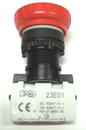 BACO EMERGENCY STOP SWITCH WITH 23E01 CONTACT BLOCK