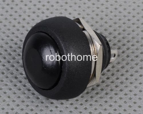 Black momentary contact 12mm Mini Round Waterproof ON/OFF Push button Switch