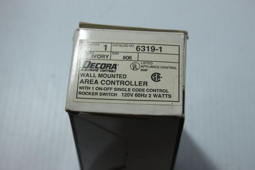 Leviton Decora Wall Mounted Area Controller, 6319-1 On-Off single code control.
