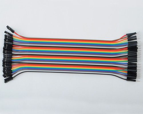40pcs dupont wire color jumper cabl 1p-1p 2.54mm male to female 20cm for sale