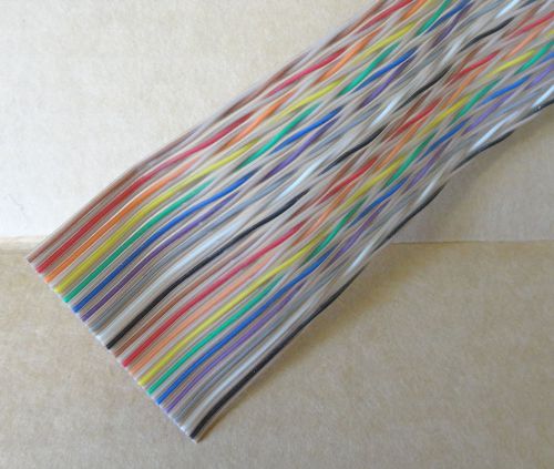 Flat ribbon cable, 20 twisted pairs (40 cond.) 28ga, (1.25 mm pitch) 20&#034; long ..