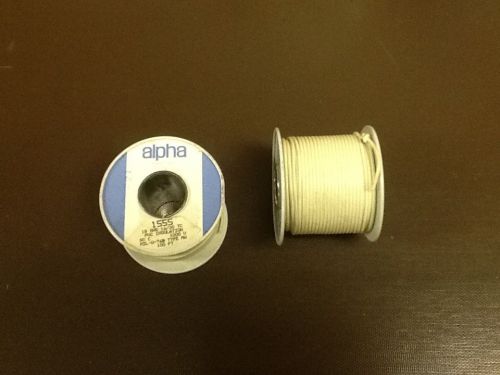 Hook Up Wire Mil-W-76B type MW 18AWG 16/30TC 200ft White Alpha Wire 1555