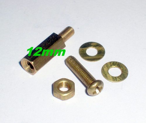 60, 12mm brass standoff pcb board spacing male female 60 bolts 60 nut 120washer for sale