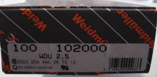 WEIDMULLER 102000 WDU2.5 W-SERIES TERMINAL W/CLAMPING YOKE (LOT OF 53)