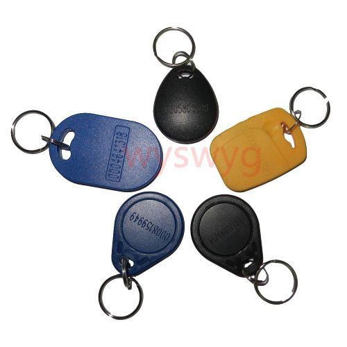 5pcs Kinds Color 125KHz RFID EM4100 Induction Tag Keyfob For Door Access Control